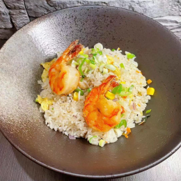 Riz sauté aux scampis